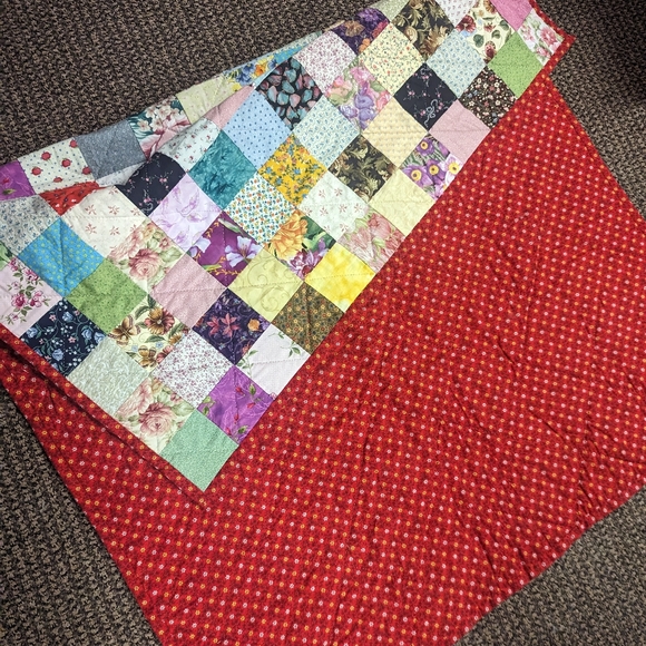 Handmade patchwork quilt - Picture 6 of 7